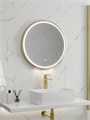 Зеркало настенное с подсветкой в ванную круглое Teymi Lina Supernova Gold D60 LED сенсор антипар T20121 1221081