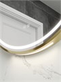 Зеркало настенное с подсветкой в ванную круглое Teymi Lina Supernova Gold D60 LED сенсор антипар T20121 1221081