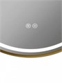 Зеркало настенное с подсветкой в ванную круглое Teymi Lina Supernova Gold D60 LED сенсор антипар T20121 1221081