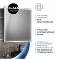 Зеркало настенное с подсветкой в ванную Teymi Helmi Black Edition 70х80 LED сенсор на взмах T20304IR 1189784