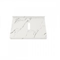 Столешница под раковину керамогранитная 70 см Teymi Helmi цвет белый мрамор T150107 1220089