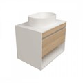 Тумба подвесная для ванной 65 см Teymi Ritta корпус белый фасад дуб T60538 1223547