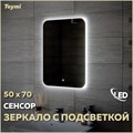 Зеркало настенное с подсветкой в ванную Teymi Solli Oreol 50х70 LED сенсор T20222S 1197549 - фото 190670