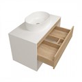 Тумба подвесная для ванной 85 см Teymi Ritta корпус белый фасад дуб T60540 1223549