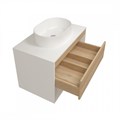 Тумба подвесная для ванной 75 см Teymi Ritta корпус белый фасад дуб T60539 1223548