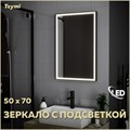 Зеркало настенное с подсветкой в ванную Teymi Helmi Black Edition 50х70 LED T20302 1189782 - фото 190739