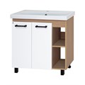 Крафт - 80 Тумба напольная 2 дв. + раковина УТ000013344