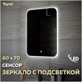 Зеркало настенное с подсветкой в ванную Teymi Solli Oreol 60х70 LED сенсор T20224S 1197550 - фото 190779
