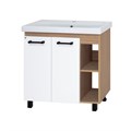 Крафт - 80 Тумба напольная 2 дв. + раковина УТ000013344