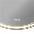 Зеркало настенное с подсветкой в ванную круглое Teymi Lina Romantic Gold D80 LED сенсор антипар T20133 1223541