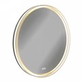Зеркало настенное с подсветкой в ванную круглое Teymi Lina Romantic Black D80 LED сенсор антипар T20134 1223542