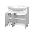 Чегет - 85 Тумба напольная прямая белая 3 дв. + раковина УТ000013349