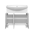Чегет - 85 Тумба напольная прямая белая 3 дв. + раковина УТ000013349