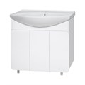 Чегет -105 Тумба напольная прямая белая 3 дв. + раковина УТ000013354