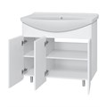 Чегет -105 Тумба напольная прямая белая 3 дв. + раковина УТ000013354