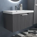 Тумба EQUIL Mirage 80 подвесная 1 ящ. графит софт (под раковину 78857) tpMIRAGE80.1Y-07