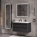 Тумба EQUIL Eltoro 100 подвесная 2 ящ. черный софт(под раковину Adel 100) tpELTR100.2Y-03