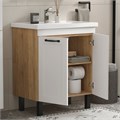Тумба EQUIL Lago 70 напольная 2 дв. белый/дерево (под раковину Миранда 70) tnLAGO70.2D-04