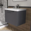 Тумба EQUIL Mirage 60 подвесная 1 ящ. графит софт (под раковину 78857) tpMIRAGE60.1Y-07