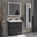 Тумба EQUIL Eltoro 70 напольная 2 ящ. черный софт (под раковину 9595-70) tnELTR80.2Y-03