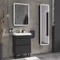 Тумба EQUIL Eltoro 60 напольная 2 ящ. черный софт (под раковину 9595-60) tnELTR60.2Y-03