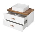 KRONA - 80 Тумба с 2 ящ. подвесная / столешница KEVO / раковина УТ000013905
