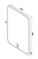 Зеркало RUNO с подсветкой 600х800 Руан Led (00-00001288) 00-00001288