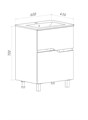 Тумба Runo Палермо 60 напольная под умывальник Teffy 60 (00-00004156) 00-00004156