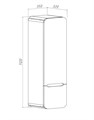 Шкаф-колонна Runo Ницца 35 белый правый (00-00002128) 00-00002128