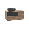 Коломбо -100 Тумба подвесная 2 ящ. с отталк. лев. + раковина УТ000014219