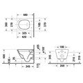 Подвесной унитаз Duravit D-Neo 45880900A1 укороченный, безободковый, с сиденьем микролифт 45880900A1