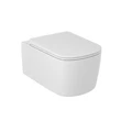 KLUDI-RESA S/КЛУДИ-РЕСА ЭС унитаз подвесной безободковый 27WCSET53 55 см, с крышкой-сиденьем микролифт, spiralflush/спиральный смыв, белый матовый 27WCSET53