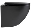 Унитаз подвесной Lemark Glazer 9612004 безободковый, с микролифтом, матовый черный 9612004