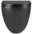 Унитаз подвесной Lemark Glazer 9612004 безободковый, с микролифтом, матовый черный 9612004