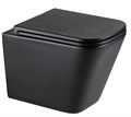 Унитаз подвесной Lemark Florex 9612002 безободковый, с микролифтом, матовый черный 9612002 - фото 193876