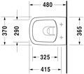 Duravit DuraStyle Унитаз подвесной, 2571090000, Белый Глянцевый, 480 mm 2571090000