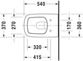 Duravit DuraStyle Унитаз подвесной, 2552090000, Белый Глянцевый, 540 mm 2552090000