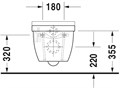 Duravit Starck 3 Унитаз подвесной, 2225090000, Белый Глянцевый, 540 2225090000