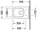 D-Code Унитаз подвесной Duravit Rimless® 45700900A1 в комплекте 45700900A1