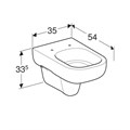 Geberit Smyle Унитаз подвесной, глубина 54 см 500.211.01.1 500.211.01.1