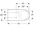 Geberit Renova Comfort Унитаз подвесной, глубина 70 см 208520000 208520000