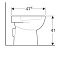 Geberit Renova Чаша унитаза напольного, глубина укороченная 47,5 см, горизонтальный выпуск 213010000 213010000