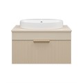 ENFIDA - 70 Тумба подвесная бежевая мат. эмаль 1 ящ. + раковина УТ000014443