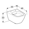 Подвесной унитаз Geberit Smyle Square, с укороченным вылетом, закрытая форма, Rimfree 500.379.01.1 500.379.01.1
