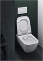 Подвесной унитаз Geberit Smyle Square, с укороченным вылетом, закрытая форма, Rimfree 500.379.01.1 500.379.01.1