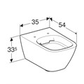 Geberit Smyle Square Унитаз подвесной безободковый Rimfree, глубина 54 см 500.208.01.1 500.208.01.1