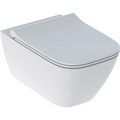 Geberit Smyle Square Унитаз подвесной безободковый Rimfree® в комплекте с сиденьем с плавным закрыванием SoftClose и быстросъемный крепление QuickRelease, глубина 54 см, 500.685.01.1 500.685.01.1 - фото 194355