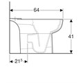 Geberit Smyle Чаша унитаза напольного  безободковая Rimfree® для смывного бачка наружного монтажа, глубина 64 см 500.212.01.1 500.212.01.1