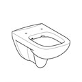 Geberit Renova Plan Унитаз подвесной безободковый Rimfree®,квадратный, 4,5/6л, 540 мм 202170000 202170000