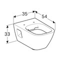 Geberit Renova Plan Подвесной унитаз безободковый Rimfree®, глубина 54 см 500.378.01.1 500.378.01.1